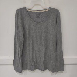 NWoT Lucky Brand Women Long Sleeve Lounge Crew Neck Top Gray Size M $50 2D216
